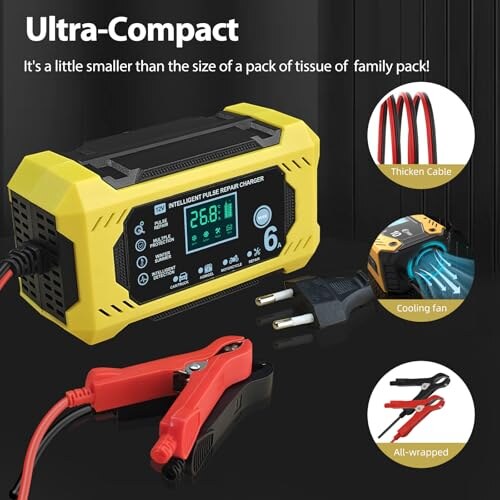 Caricabatterie Auto Intelligente 12V 6A FAFAMIYA - immagine 5