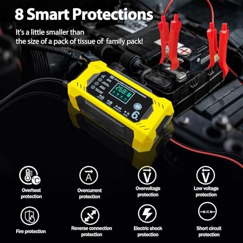 Caricabatterie Auto Intelligente 12V 6A FAFAMIYA - immagine 6
