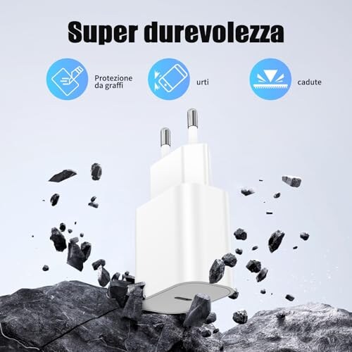 Caricatore 20W con Cavo USB-C per iPhone e iPad - immagine 1