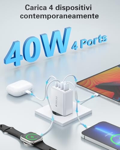Caricatore USB-C 40W con Ricarica Veloce - immagine 2