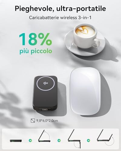 Caricatore Wireless 3 in 1 INIU 15W Certificato Qi - immagine 1