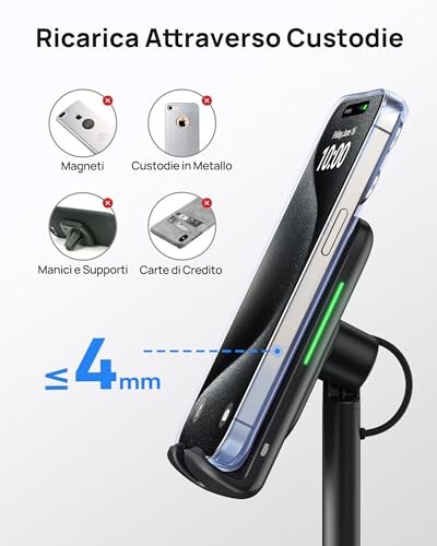 Caricatore Wireless INIU 15W per iPhone e Samsung - immagine 5