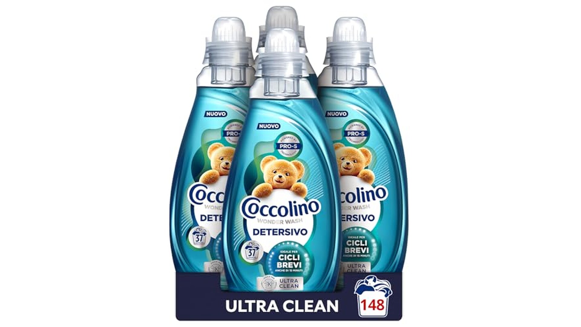 Coccolino Wonder Wash Detersivo Liquido 4 x 1480ml