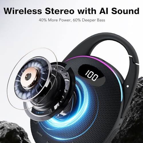 Coioc Cassa Bluetooth Portatile con Luci RGB - immagine 1