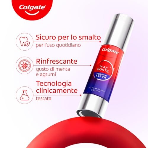 Colgate Max White Purple Serum Sbiancante Denti - immagine 8