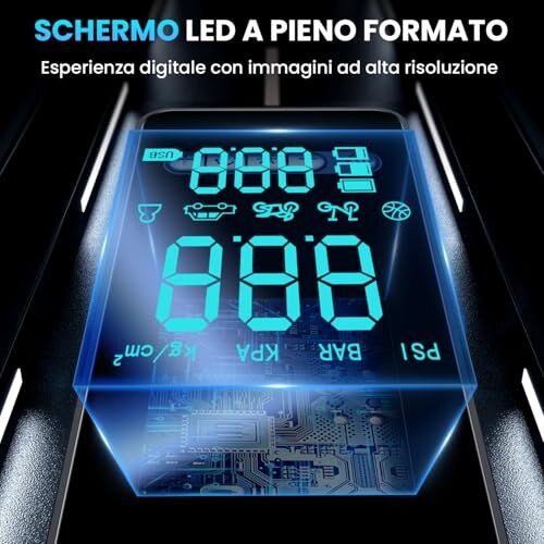 Compressore Aria Portatile Ipflin 150PSI con Display LCD - immagine 3