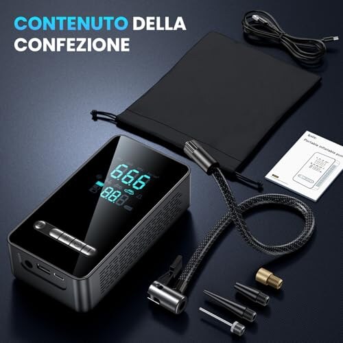 Compressore Aria Portatile Ipflin 150PSI con Display LCD - immagine 7