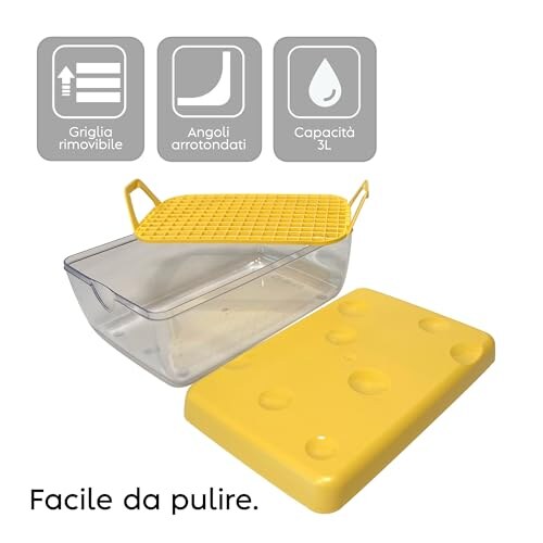 Contenitore Porta Formaggio Snips 3L con Griglia - immagine 3