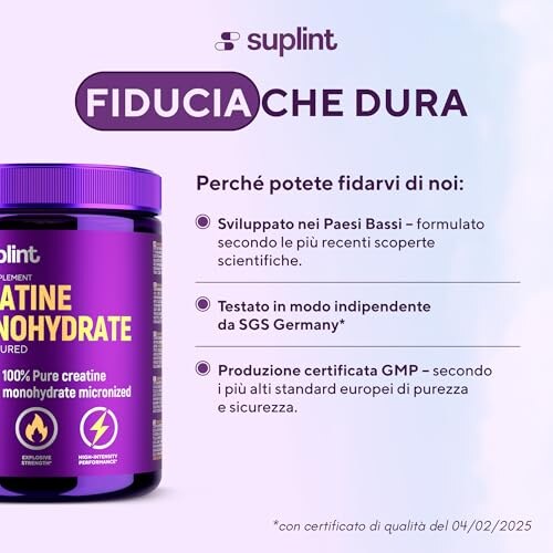 Creatina Monoidrato 500g 100% Pura Micronizzata - immagine 1
