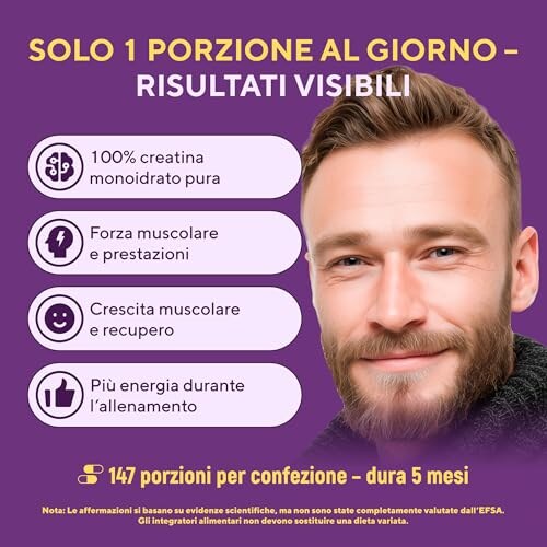 Creatina Monoidrato 500g 100% Pura Micronizzata - immagine 2