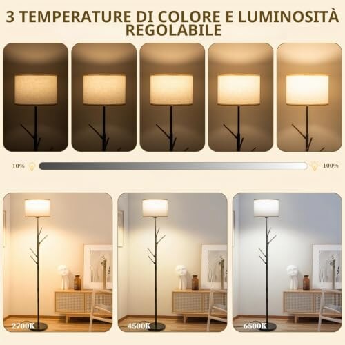 CRLL Lampada da Terra LED 12W con Telecomando - immagine 2