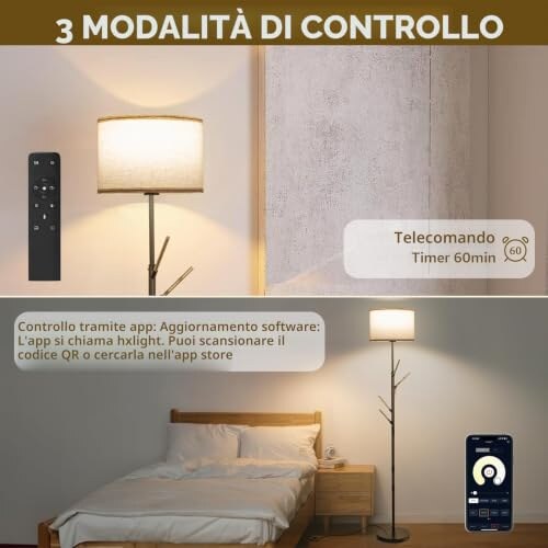 CRLL Lampada da Terra LED 12W con Telecomando - immagine 3