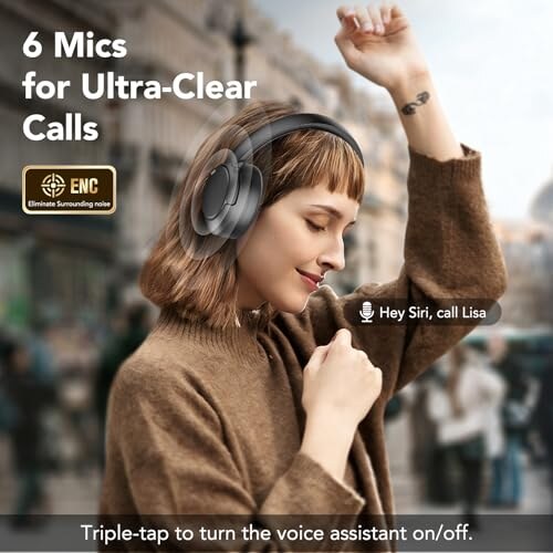Cuffie Wireless Bluetooth 5.4 con Noise Cancelling - immagine 4
