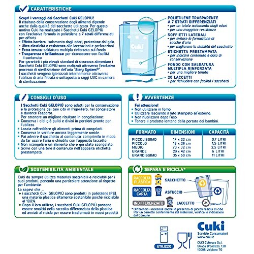 Cuki Gelopiù Sacchetti Freezer 40 Pz - immagine 2