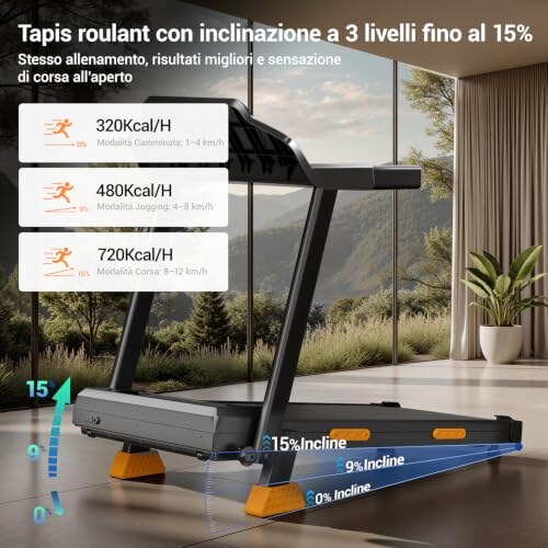 CURSOR Tapis Roulant Salvaspazio con Inclinazione 15% - immagine 1