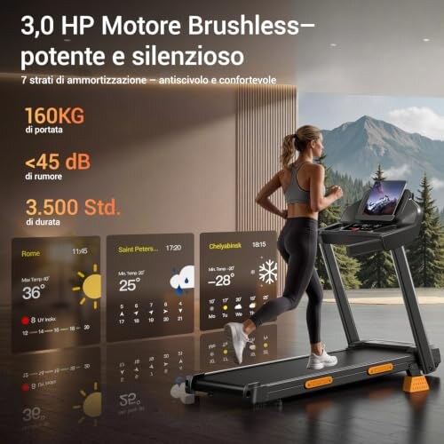 CURSOR Tapis Roulant Salvaspazio con Inclinazione 15% - immagine 5