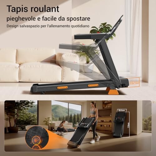 CURSOR Tapis Roulant Salvaspazio con Inclinazione 15% - immagine 6