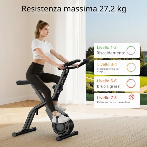 Cyclette Pieghevole UMAY 5-in-1 con Resistenza Magnetica - immagine 1