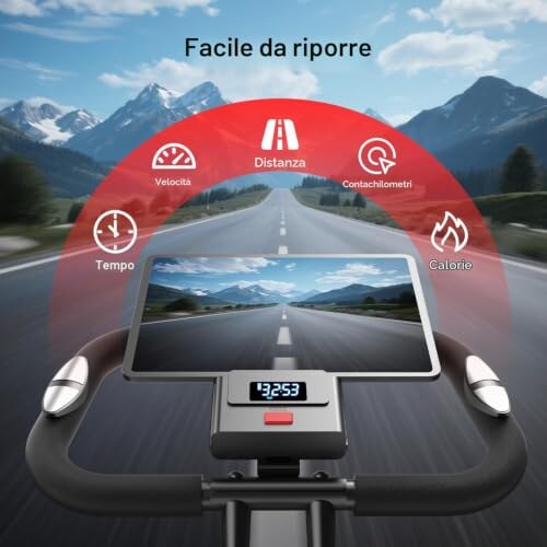 Cyclette Pieghevole UMAY 5-in-1 con Resistenza Magnetica - immagine 4