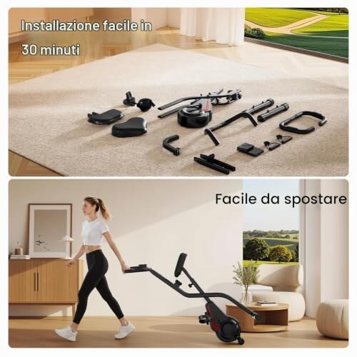 Cyclette Pieghevole UMAY 5-in-1 con Resistenza Magnetica - immagine 5