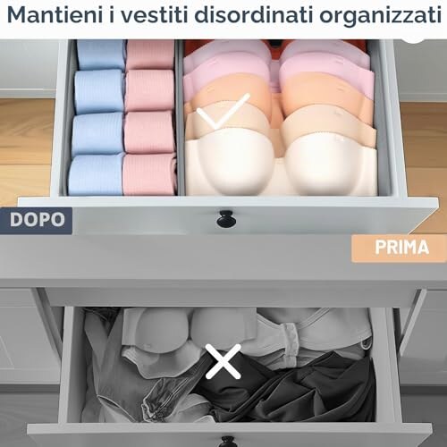DIMJ Organizer Cassetti 8 Pezzi Pieghevoli - immagine 6