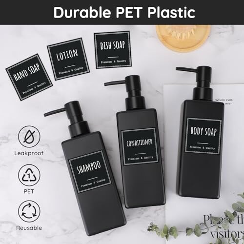 Dispenser Sapone Segbeauty Nero Opaco 500ml - immagine 4