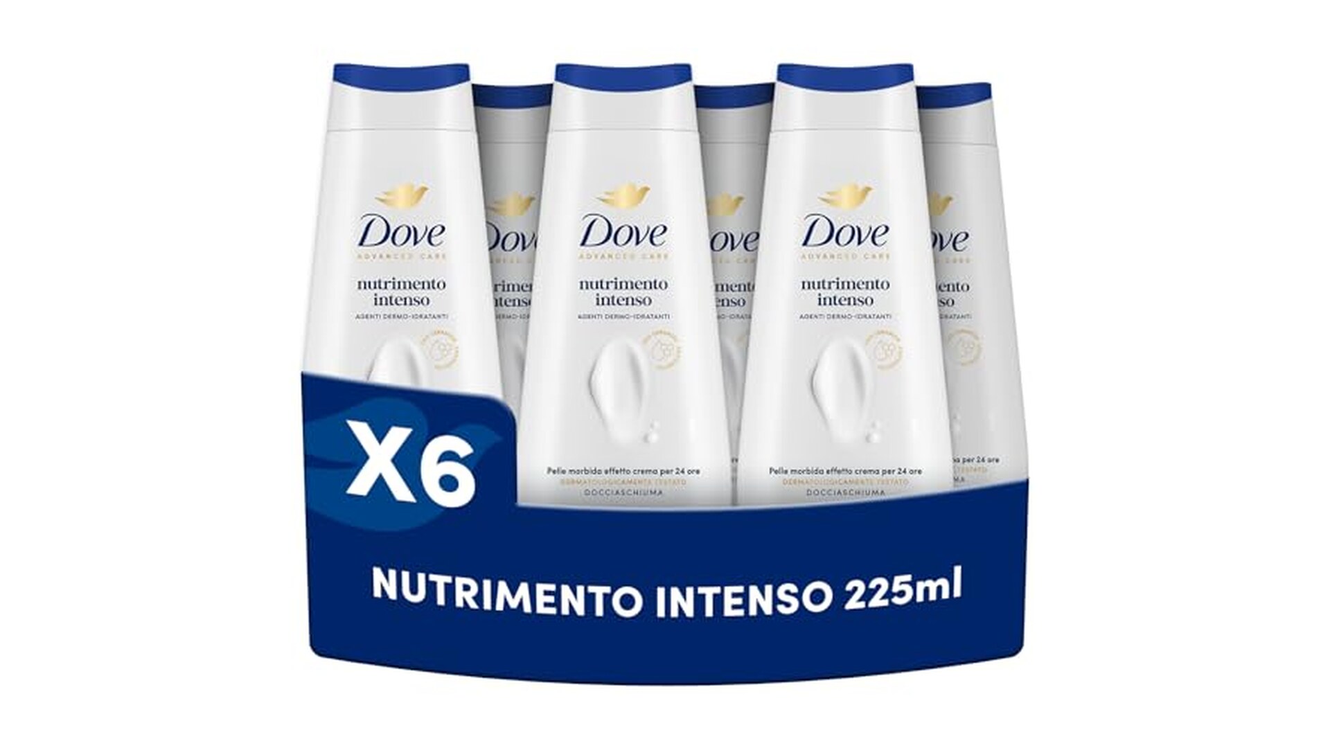 Dove Bagnoschiuma Nutrimento Intenso 6 x 225ml