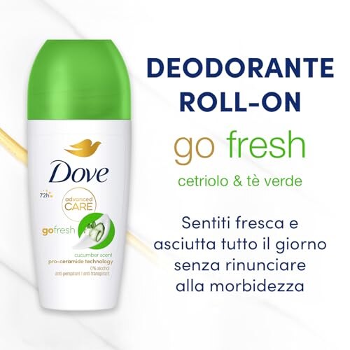 Dove Deodorante Roll On Cetriolo e Tè Verde - immagine 2