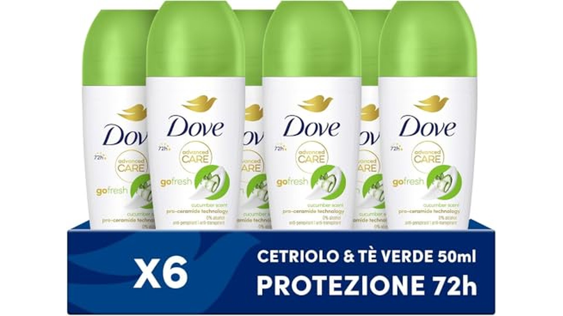 Dove Deodorante Roll On Cetriolo e Tè Verde