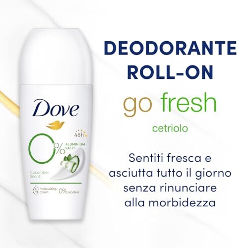 Dove Deodorante Roll-On Go Fresh Cetriolo - immagine 2