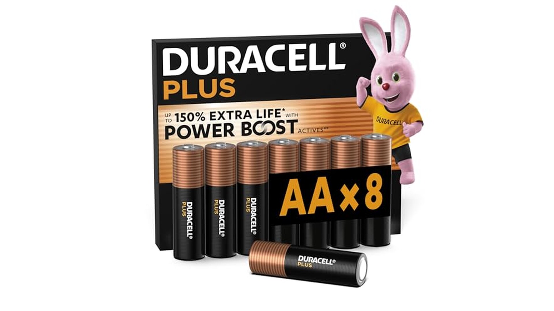Duracell Batterie Plus AA 8 Pezzi con Power Boost