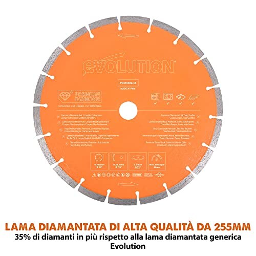 Evolution R255DCT Sega da Cemento 255 mm - immagine 6