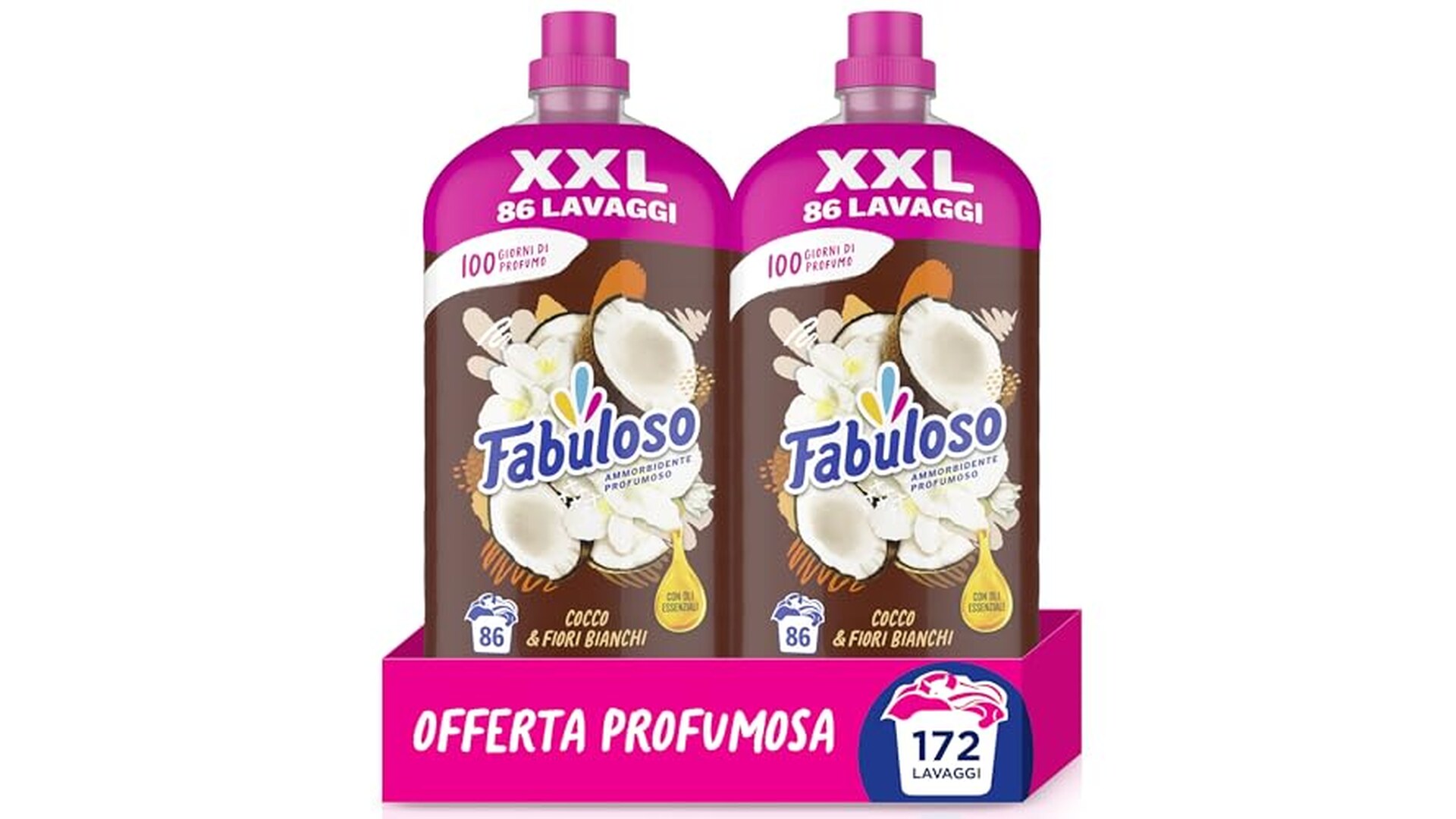 Fabuloso Ammorbidente Cocco & Fiori Bianchi 1,9L