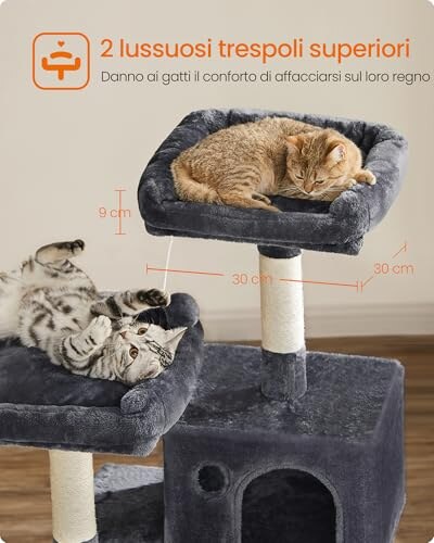 Feandrea Albero per Gatti 143cm con Graffiatoi - immagine 3
