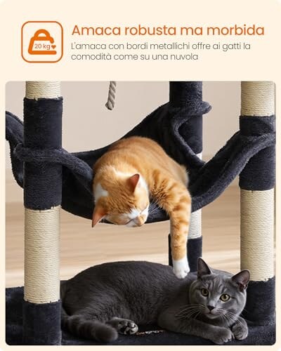 Feandrea Albero per Gatti 143cm con Graffiatoi - immagine 4