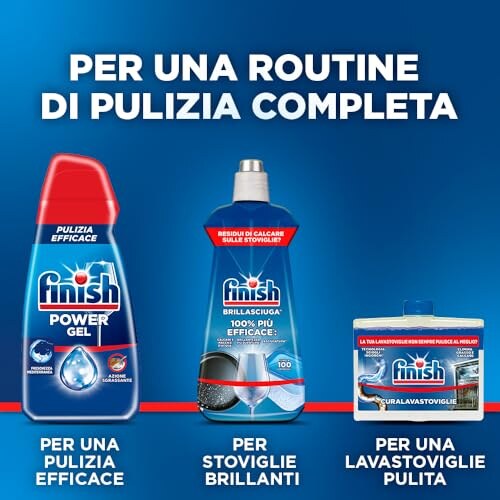 Finish Power Gel Detersivo Lavastoviglie Freschezza Mediterranea - immagine 4