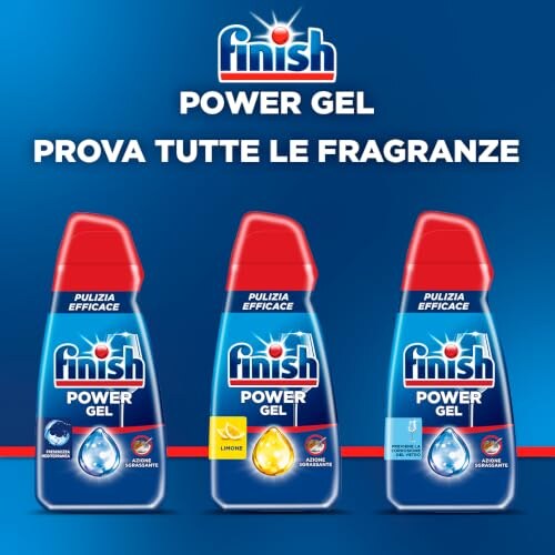 Finish Power Gel Detersivo Lavastoviglie Freschezza Mediterranea - immagine 5
