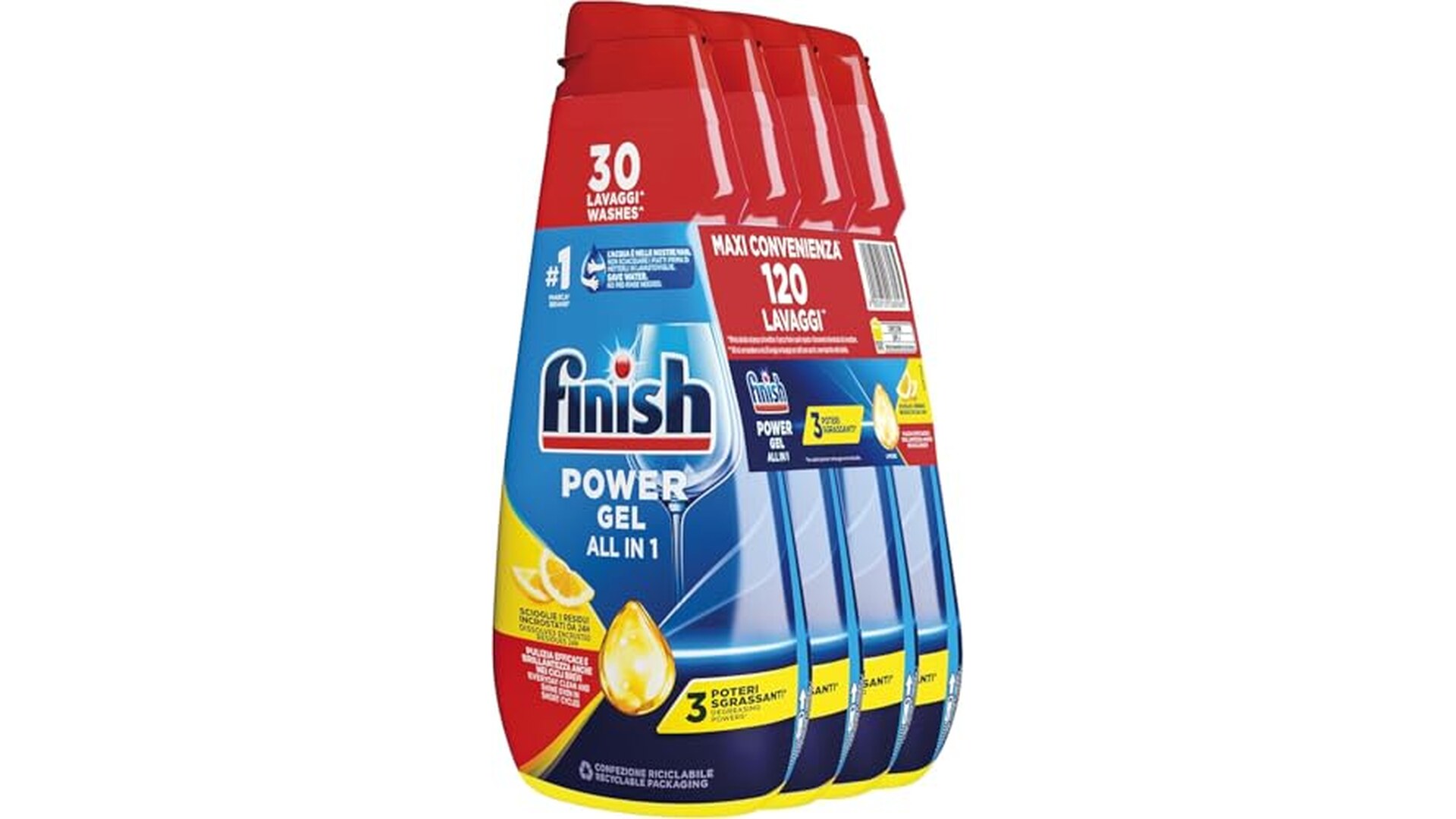 Finish Powergel Detersivo Multiazione 120 Lavaggi