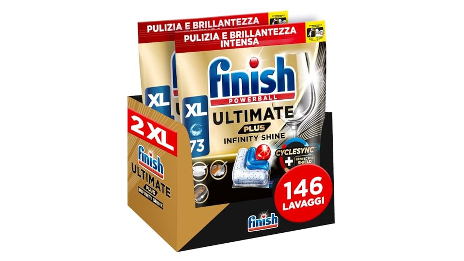 Finish Ultimate PLUS 146 Capsule Lavastoviglie