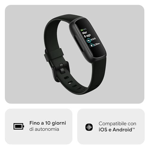 Fitbit Inspire 3 Tracker Fitness Nero Notte - immagine 2