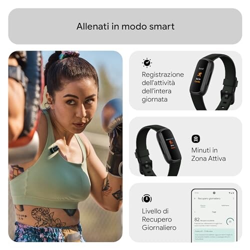 Fitbit Inspire 3 Tracker Fitness Nero Notte - immagine 3