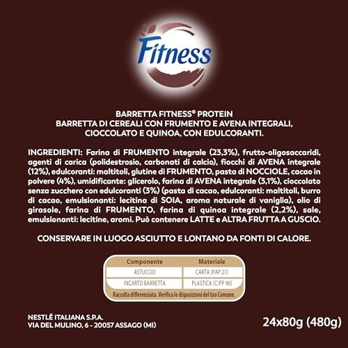 Fitness Barrette Cereali Integrali al Cacao - immagine 6