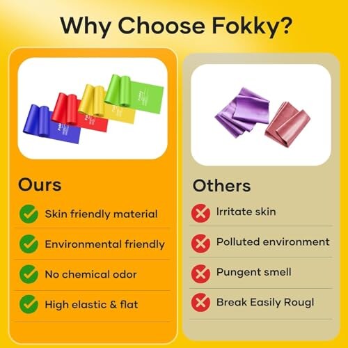 Fokky 4 Fasce Elastiche Fitness 2M con Borsa - immagine 4