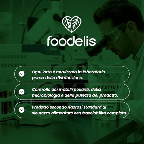 Foodelis Creatina Monoidrato Micronizzata 500g - immagine 3