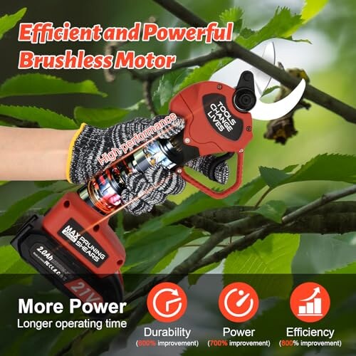 Forbici Potatura Elettriche NUZEKY 40mm con 2 Batterie - immagine 5