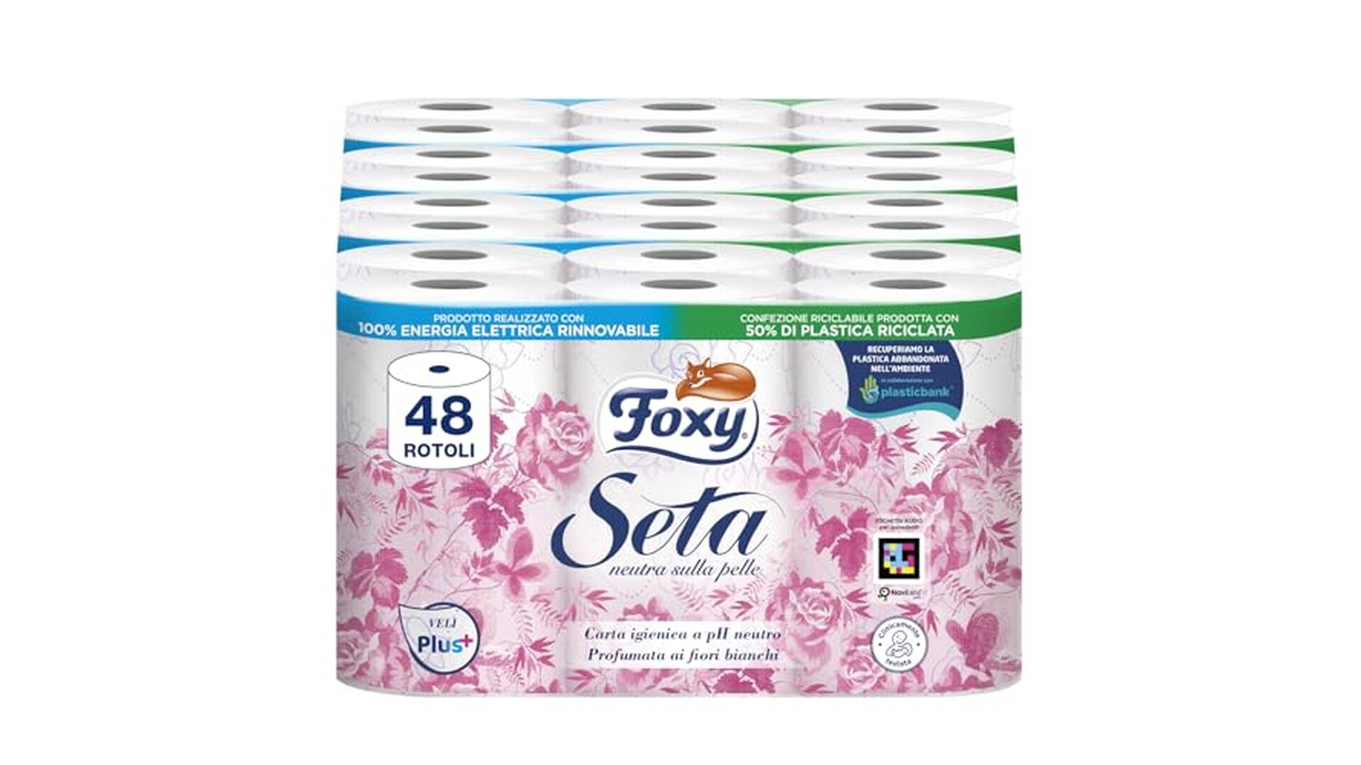 Foxy Seta Carta Igienica 2 Veli 48 Rotoli