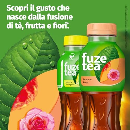 Fuze Tea Gusto Pesca e Rosa, 12 Bottiglie 400ml - immagine 4