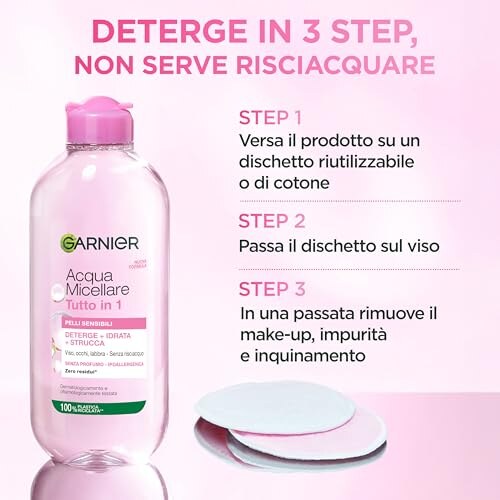 Garnier SkinActive Acqua Micellare 400ml per Pelli Sensibili - immagine 5