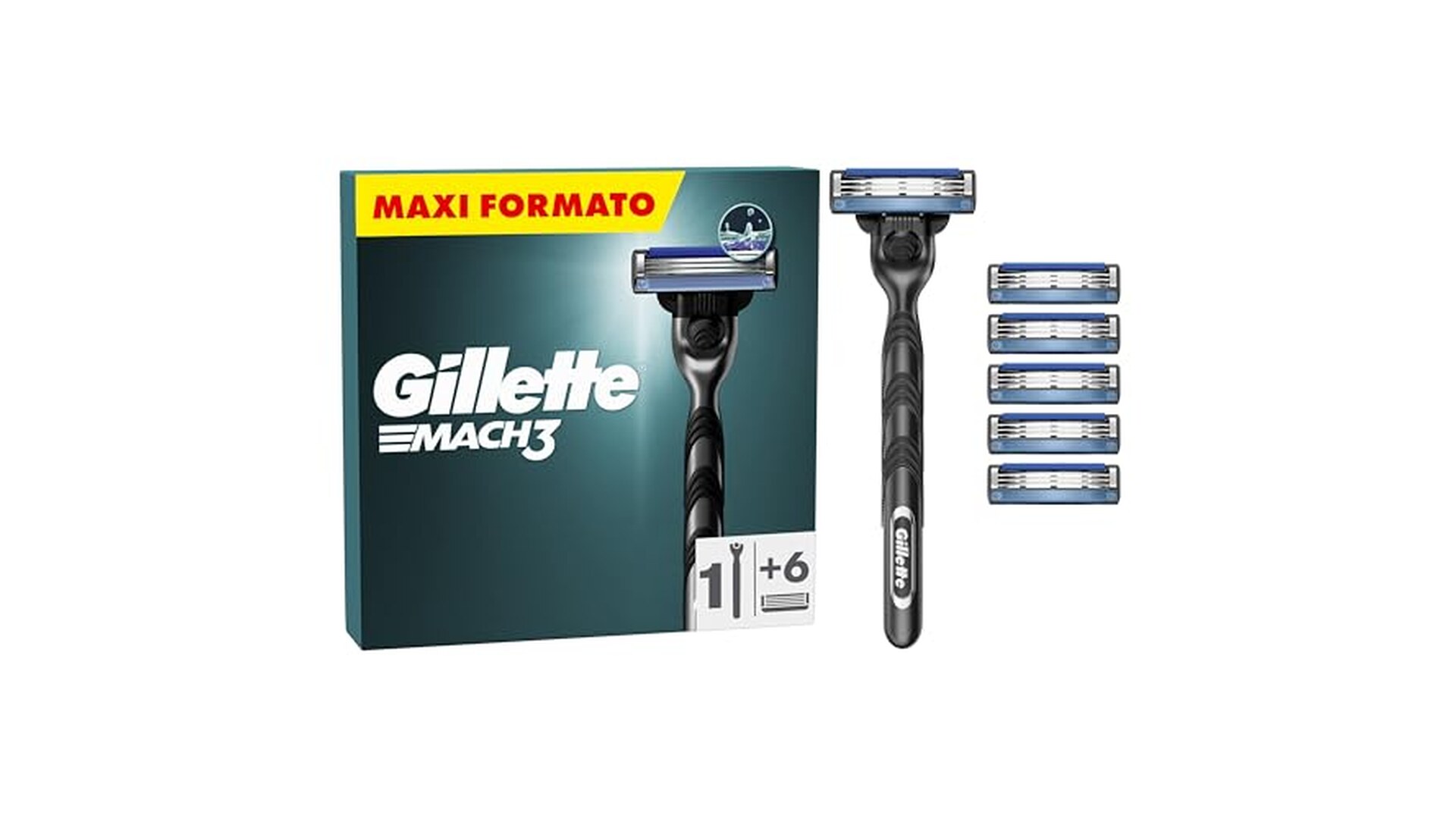 Gillette Rasoio Mach3 con Lamette Extra