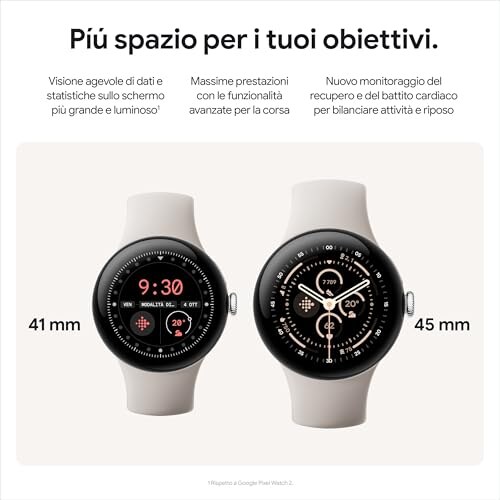 Google Pixel Watch 3 45mm Nero Opaco - immagine 2